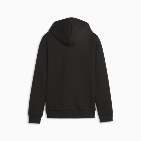 ESS+ 2 Col Big Logo Youth Hoodie, PUMA Black-Lime Sheen, large-ZAF