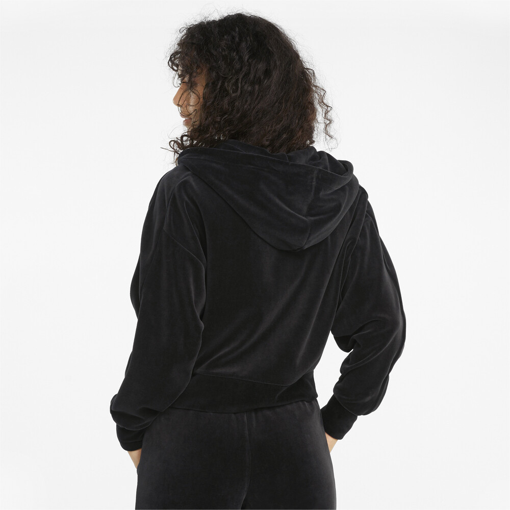фото Толстовка iconic t7 velour full-zip women's hoodie puma