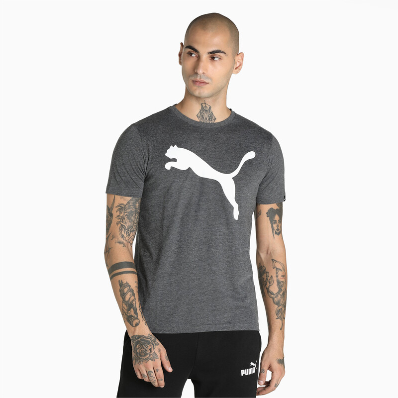 

Men's PUMA Essential Big Cat Heather T-Shirt, Black/gray