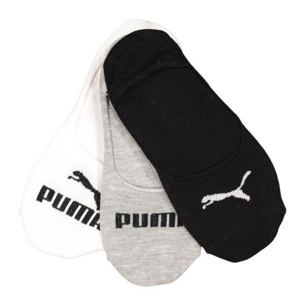 Men's Invisible Socks Three Pack, Puma Black-white-grey melange, swatch-ZAF