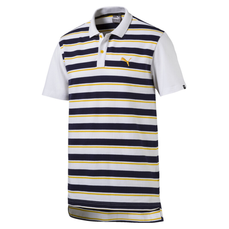 

Men's PUMA Race Stripe Pique Polo