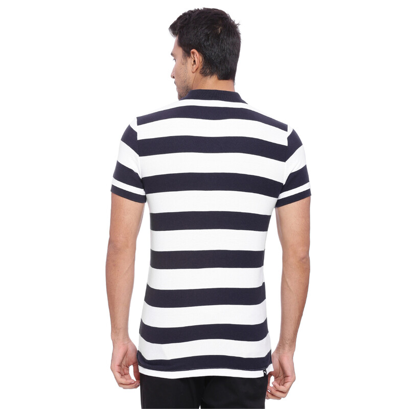 

Men's PUMA ESS Striped Pique Polo