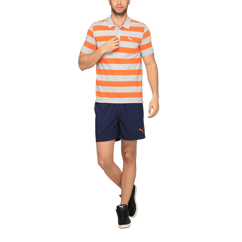

Men's PUMA ESS Striped Pique Polo