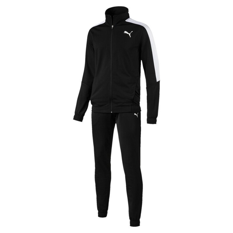 Men's PUMA Classic Tricot Track Suit, White/black