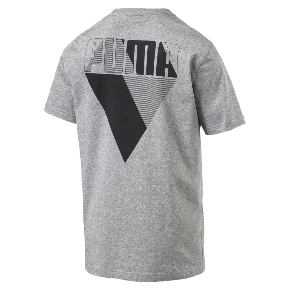 

PUMA - male - Футболка Graphic Brand Tee – Medium Gray Heather –, Серый