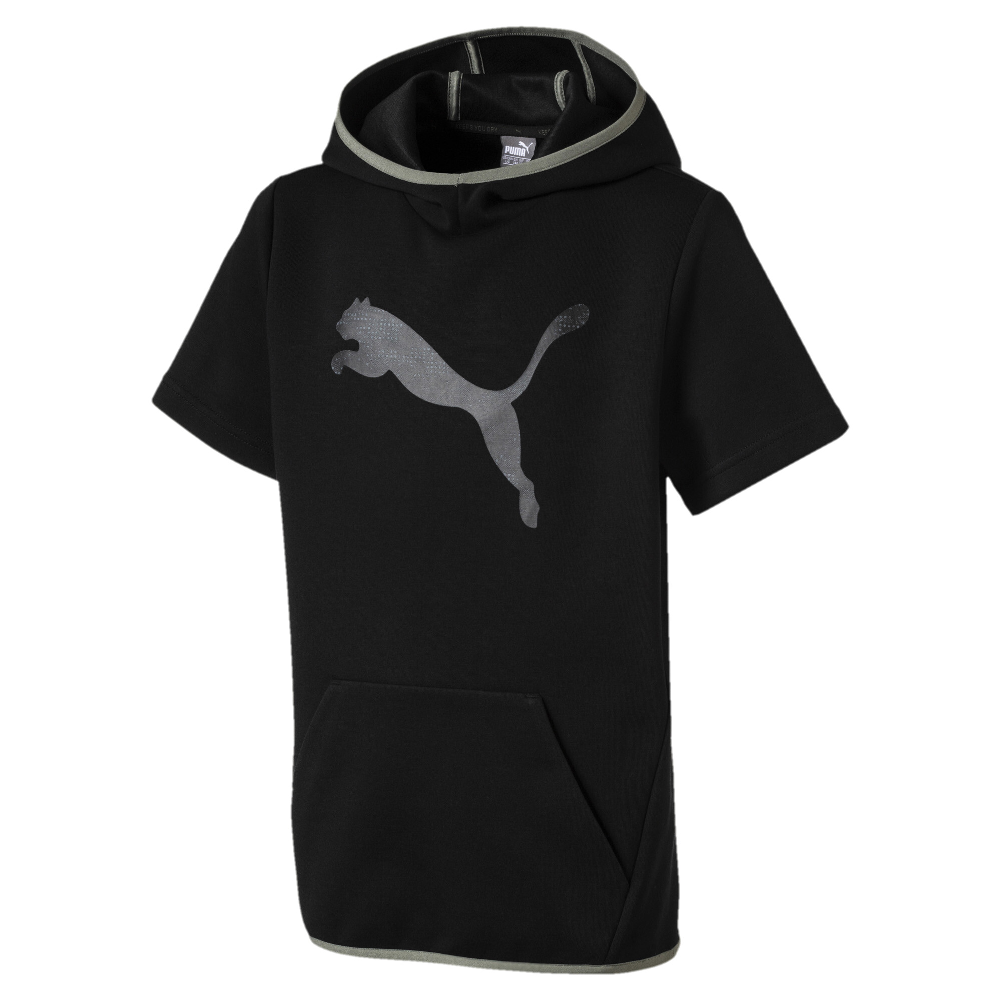 Puma Tech Big Kids' Sleeveless Hoodie In Black