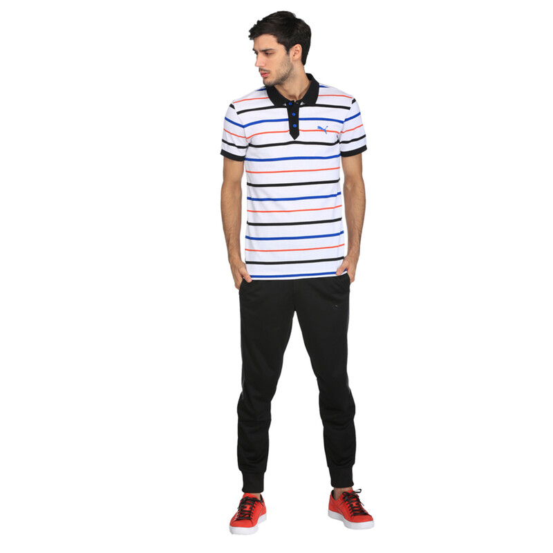 

Men's PUMA Multicolored Striped Polo 1