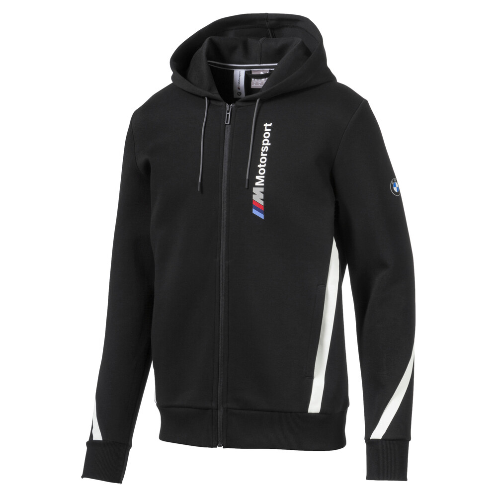 Bmw M Motorsport Hooded Men S Sweat Jacket Black Puma