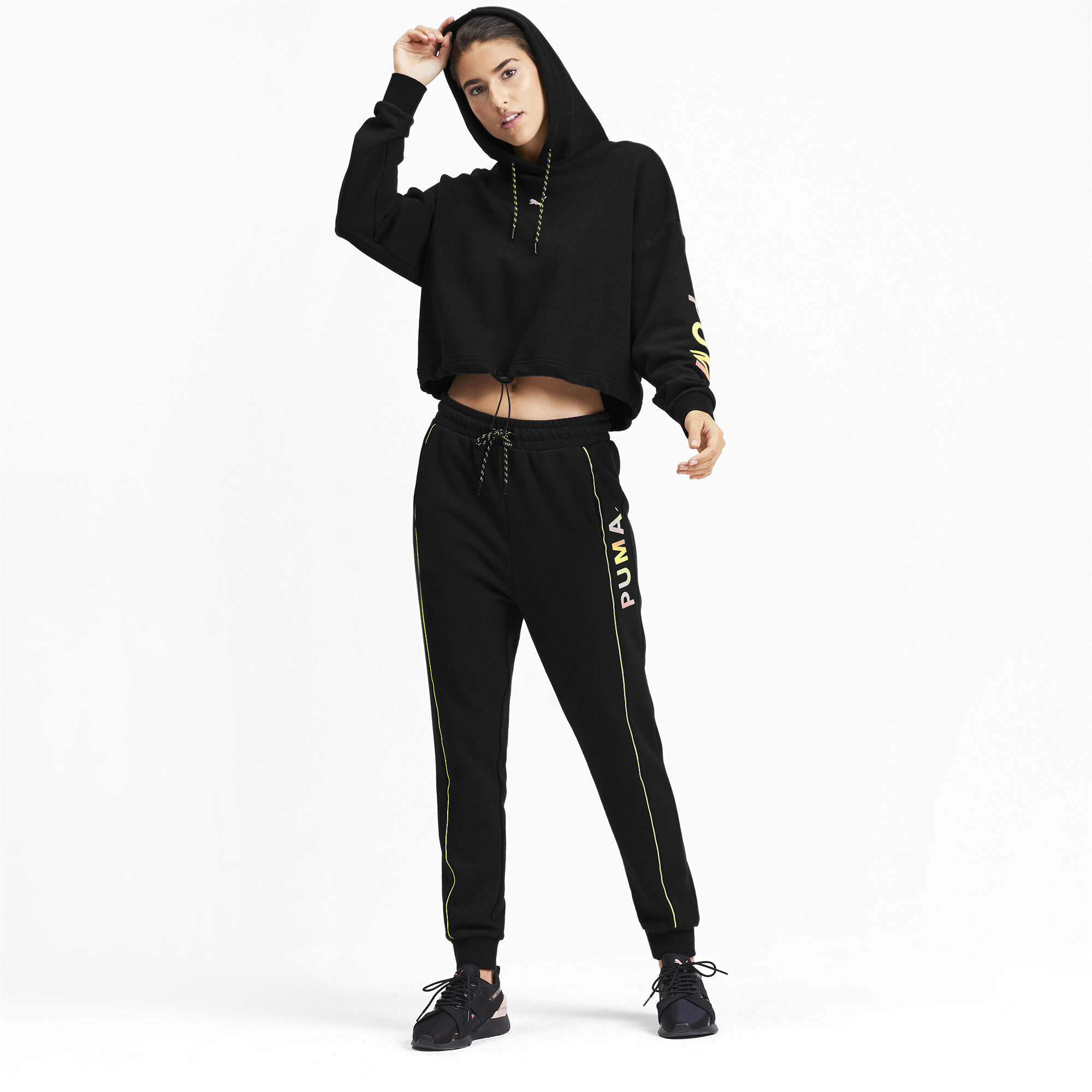 puma active training yogini cropped hoodie