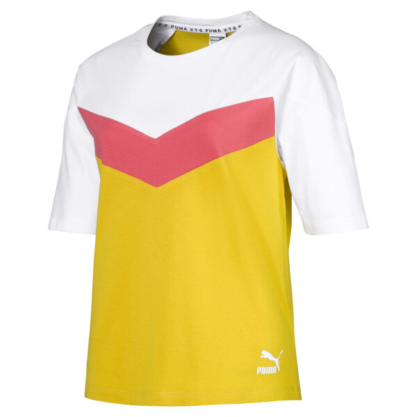 Puma Xtg Colour Block Tee Voor Dames Maat puma kopen in de aanbieding