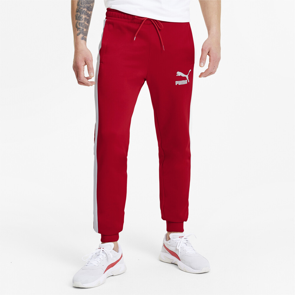 Iconic T7 Knitted Men S Track Pants Red Puma