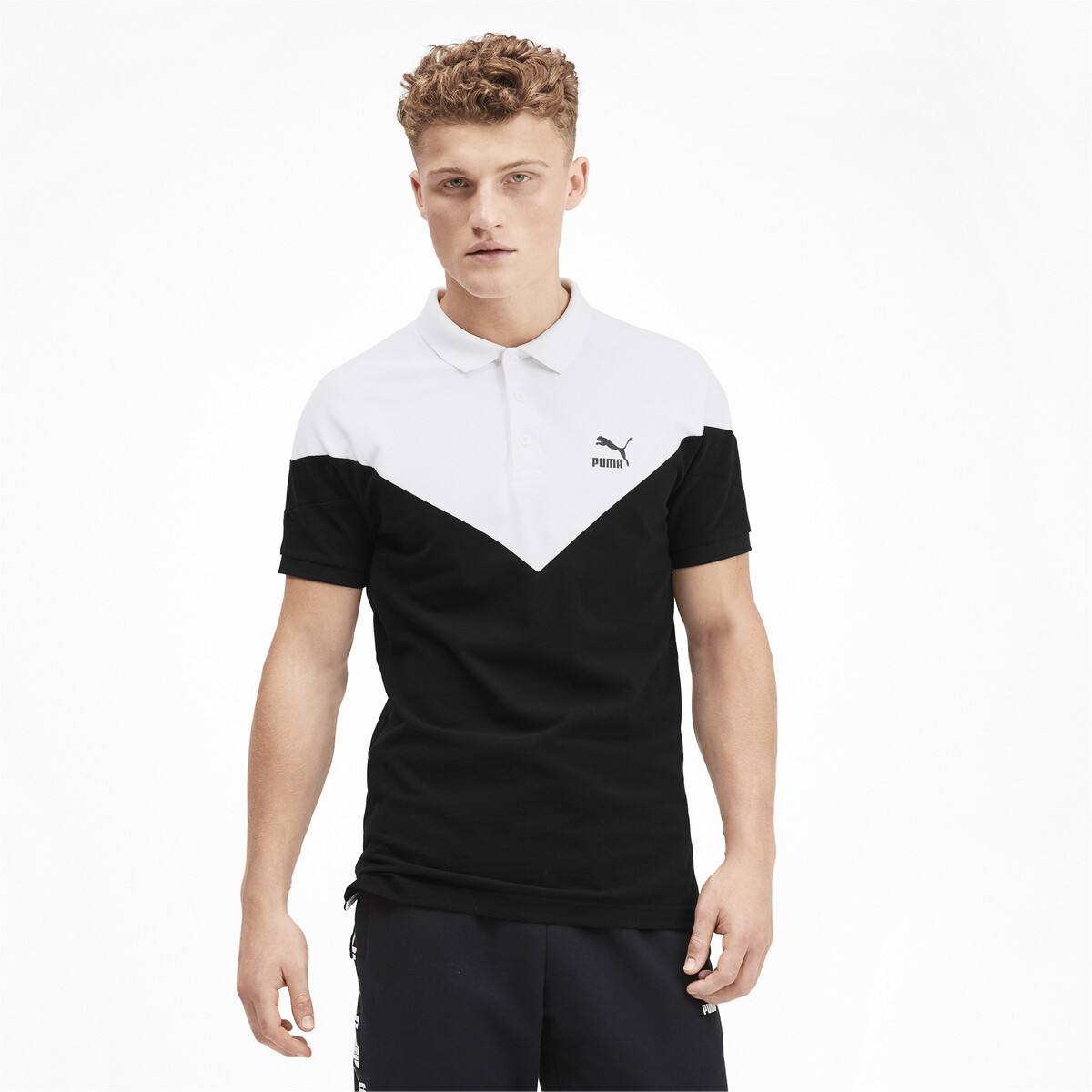 Iconic MCS Pique Men's Polo Shirt in Black by PUMA, Small