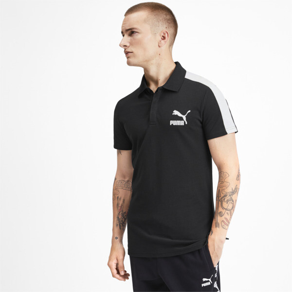 Iconic T7 Men's Polo, Puma Black, large