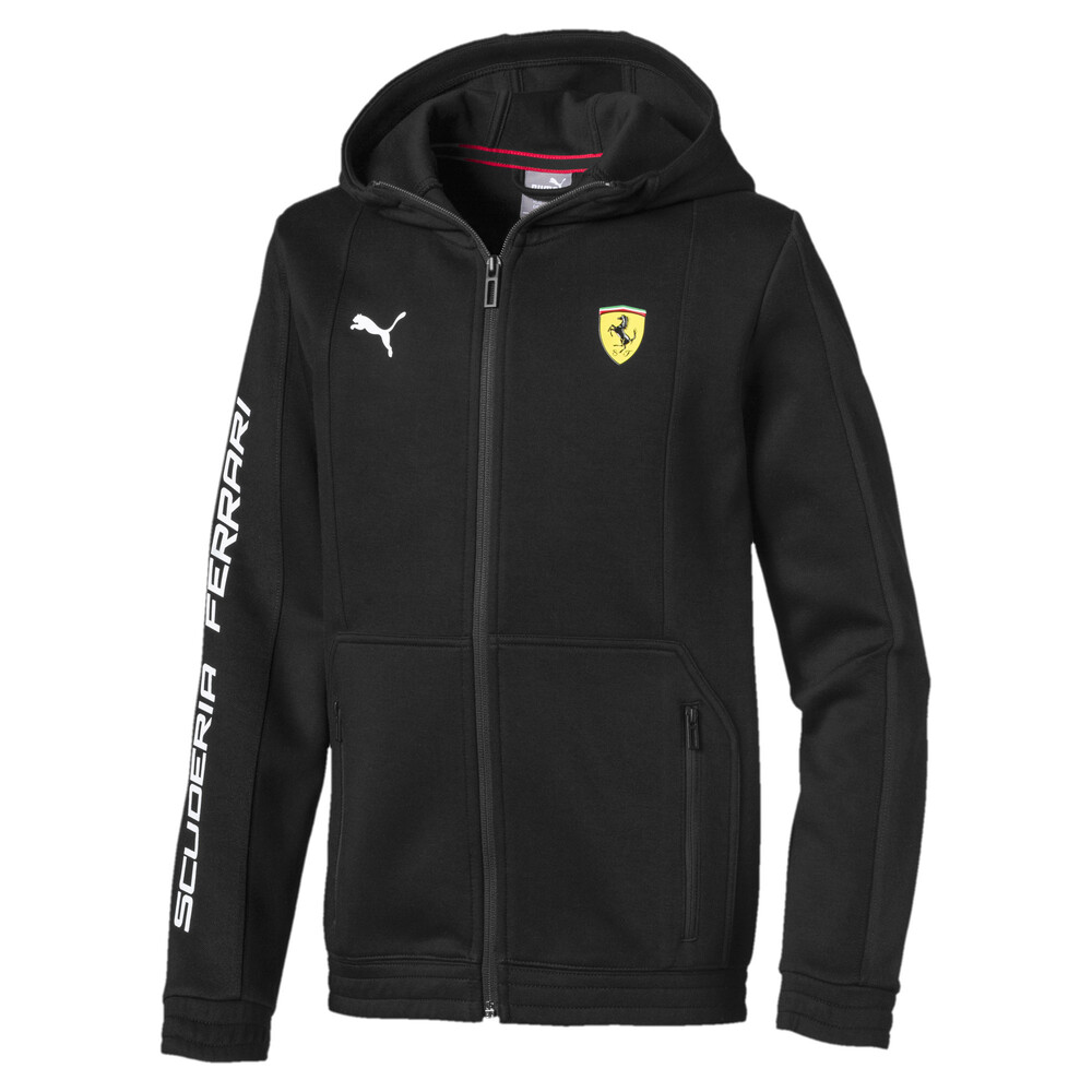 Ferrari Hooded Kids' Sweat Jacket | Black | Puma - PUMA ...
