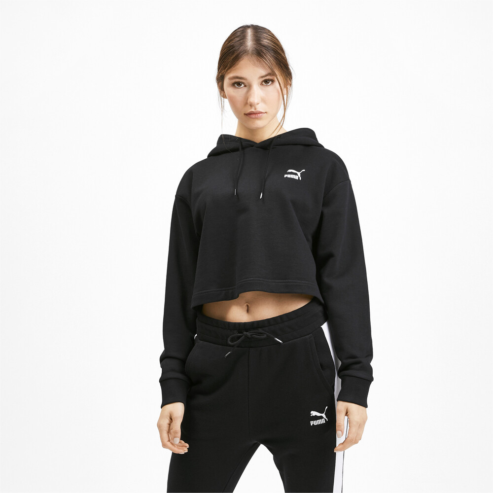 Claw Cropped Women's Hoodie | Black - PUMA