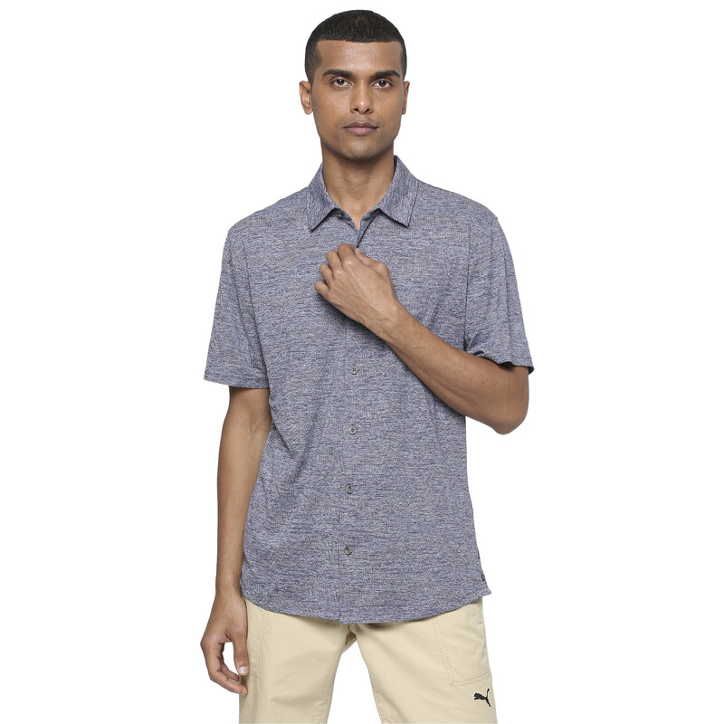 

Men's PUMA Easy Living Shirt, Gray/purple