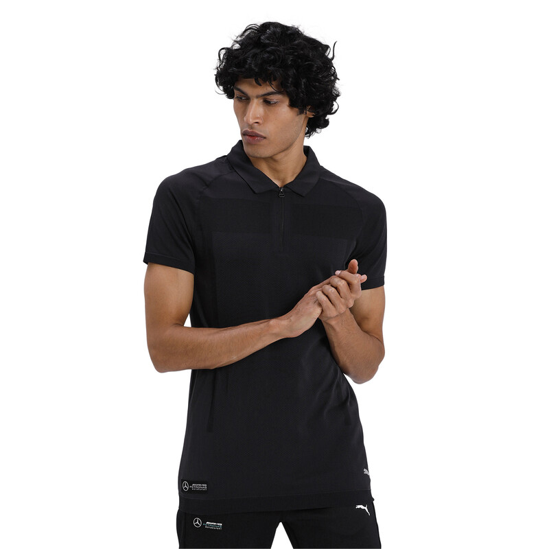 Men's PUMA Mercedes evoKNIT Polo, Black