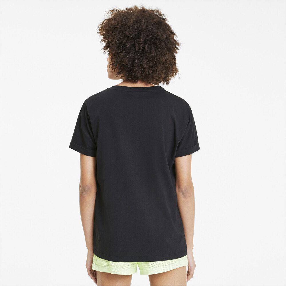

PUMA - female - Футболка Printed Roll Up Women’s Tee – Puma Black –, Черный