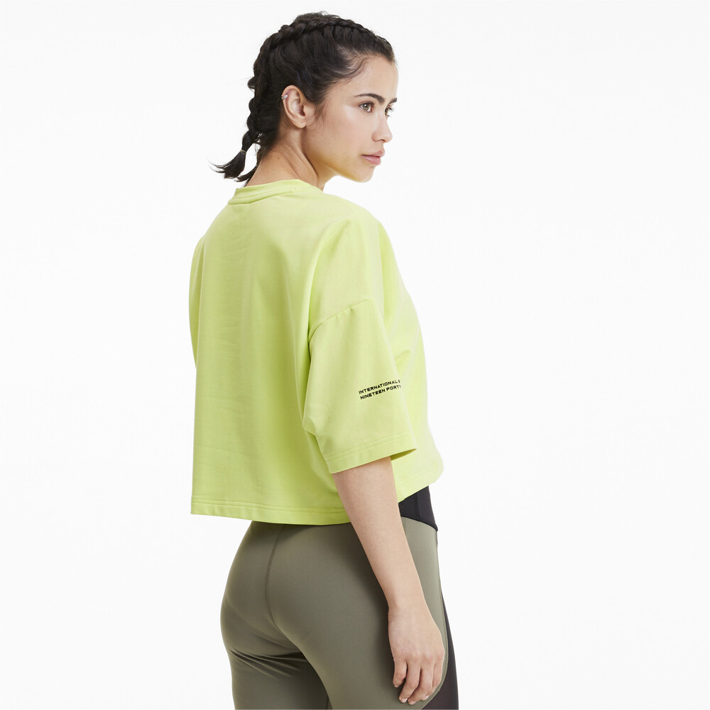 PUMA - female - Футболка Evide Form Stripe Crop Tee – Sunny Lime –, Зеленый