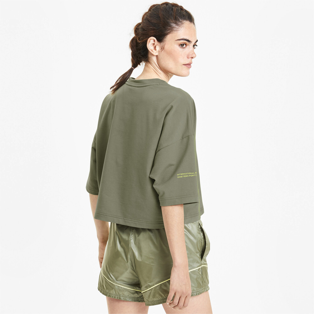 

PUMA - female - Футболка Evide Form Stripe Crop Tee – Deep Lichen Green –, Зеленый