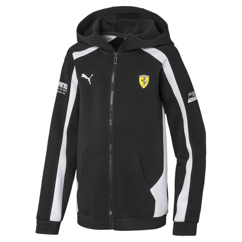 

PUMA Scuderia Ferrari Unisex Kids Hooded Sweat Jacket, Black