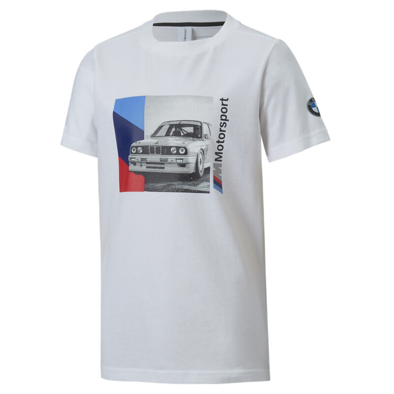 

PUMA BMW M Motorsport Kids Graphic T-Shirt, White