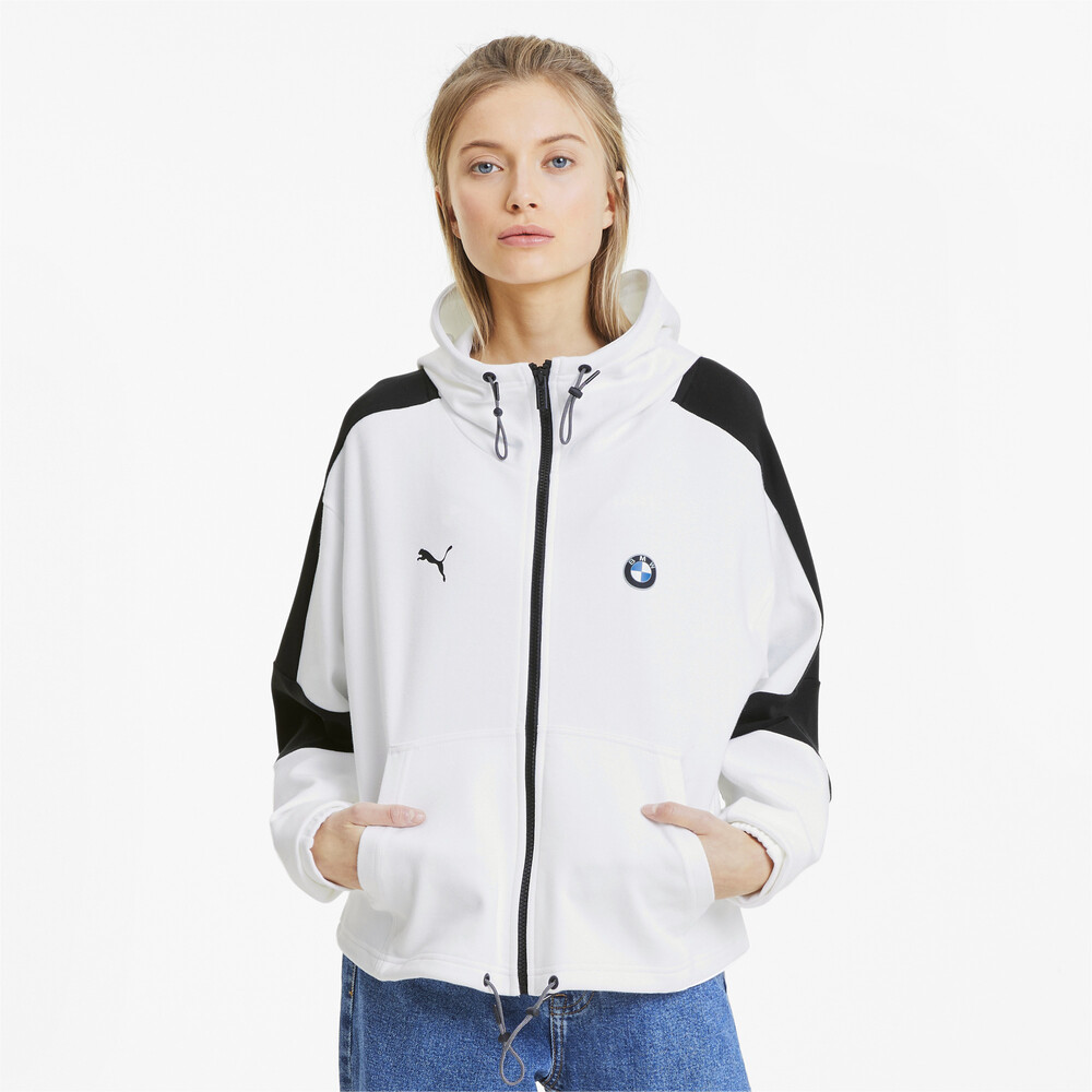 Bmw M Motorsport Hooded Women S Sweat Jacket White