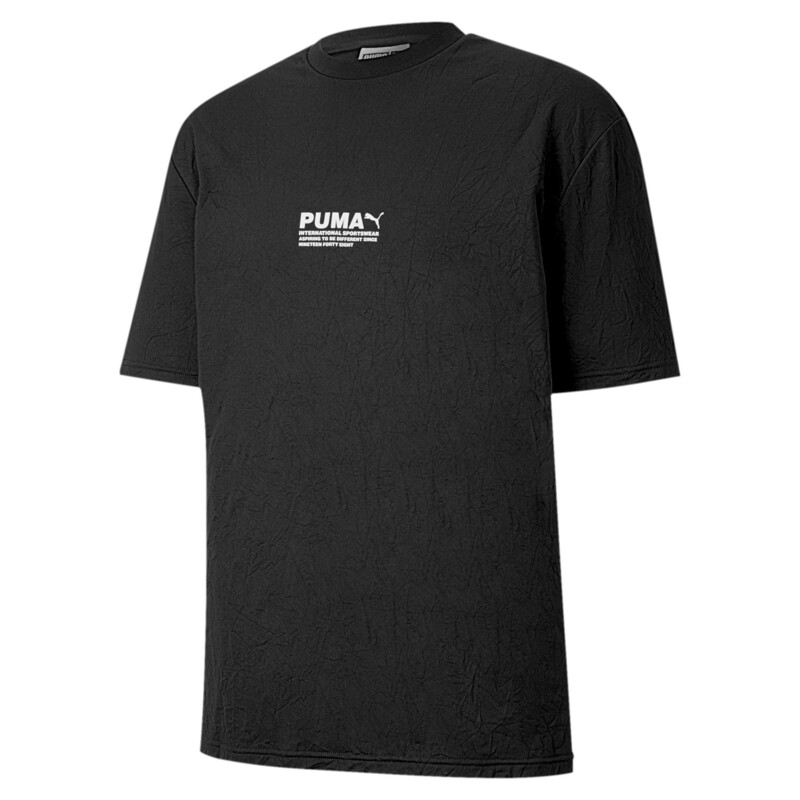 

Men's PUMA Avenir Crinkle T-Shirt, Black