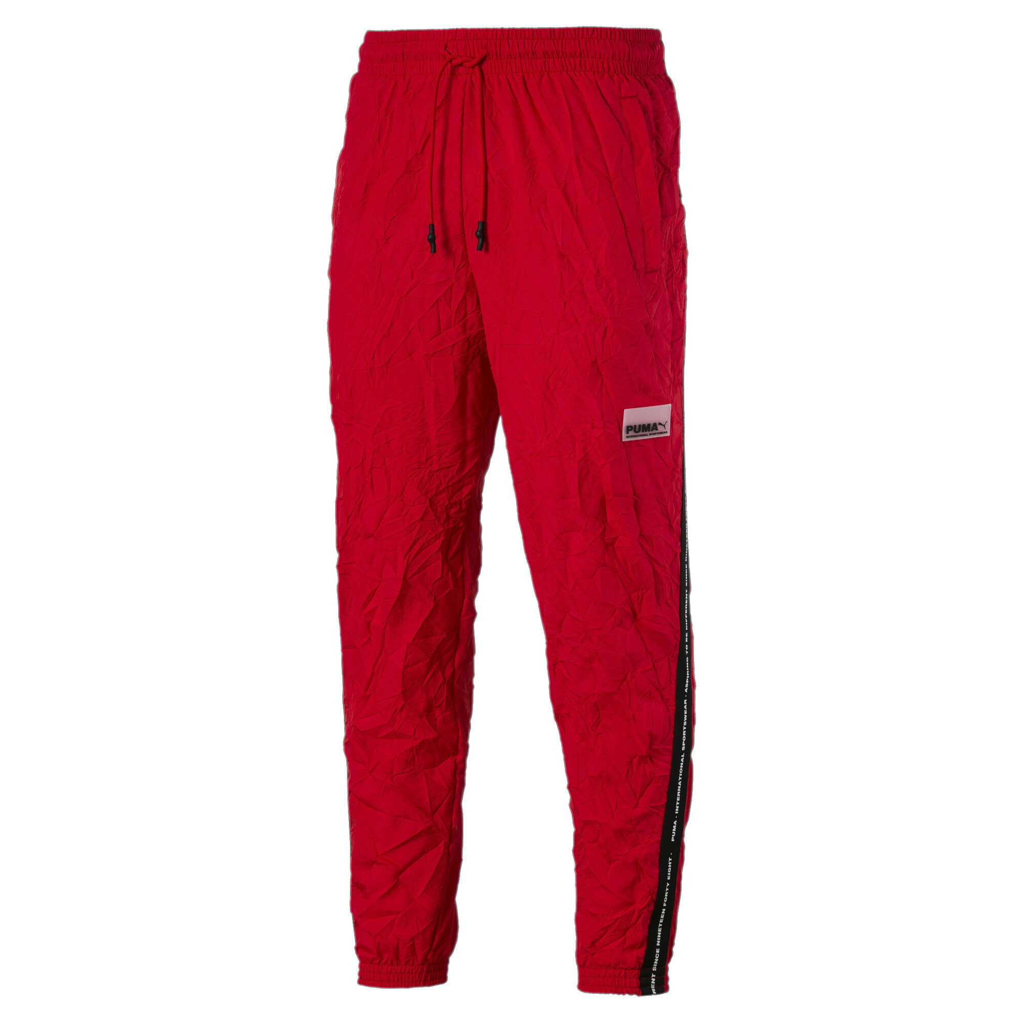 red puma pants