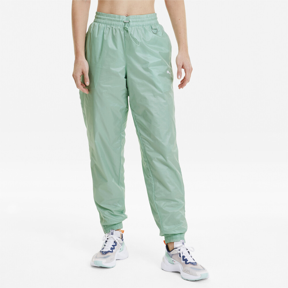 puma track pants green