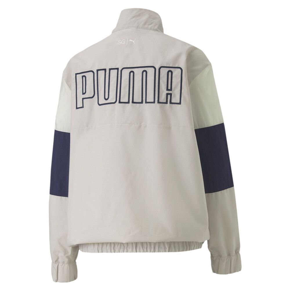 

PUMA - female - Олимпийка PUMA x SG Track Jkt – Silver Gray-Peacoat-Pink –, Серый