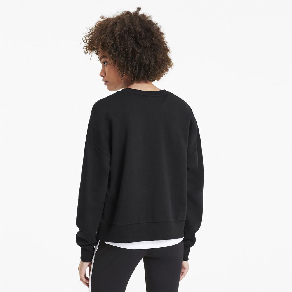 

PUMA - female - Толстовка Classics Logo Metallic Crew – Puma Black-Metallic Silver –, Черный