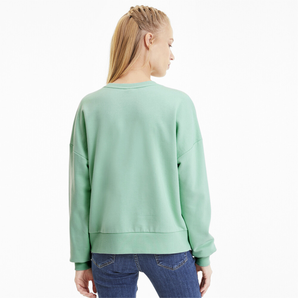 

PUMA - female - Толстовка Classics Logo Metallic Crew – Mist Green-metallic –, Зеленый