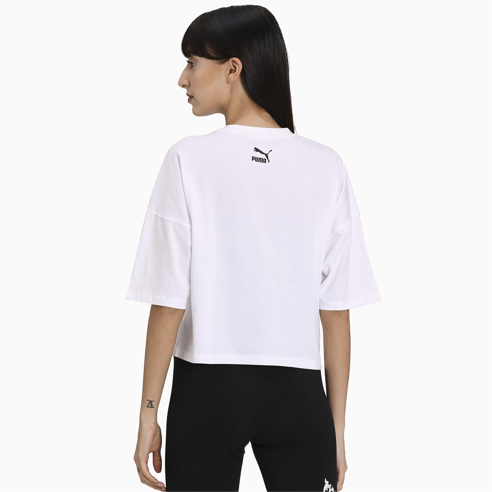 

PUMA - female - Футболка Classics Loose Fit Women' Tee – Puma White-animal –, Белый