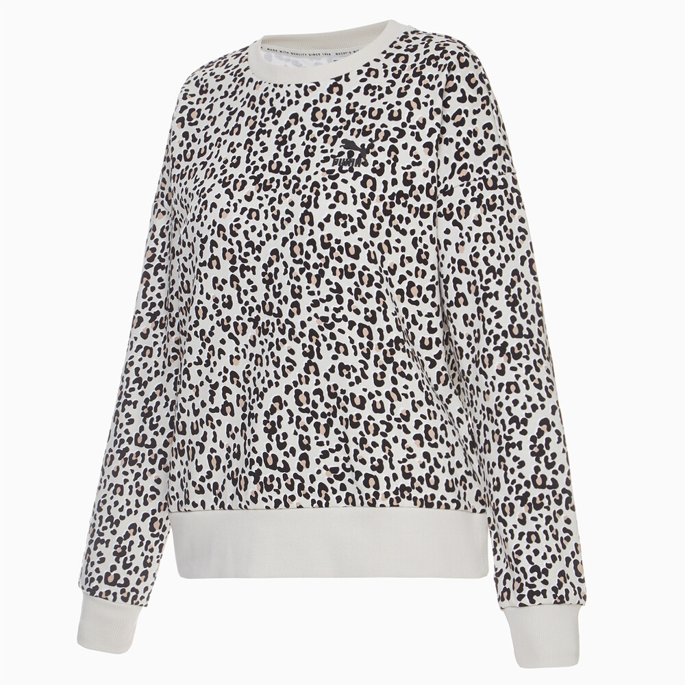 

PUMA - female - Толстовка Classics Graphics Crew – Vaporous Gray-Animal AOP –, Серый