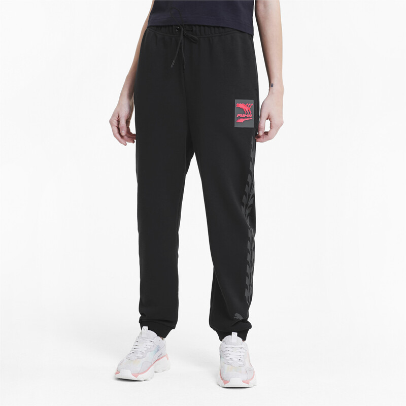

Women's PUMA Evide Graphic Relaxed Fit Knitted Track Pants