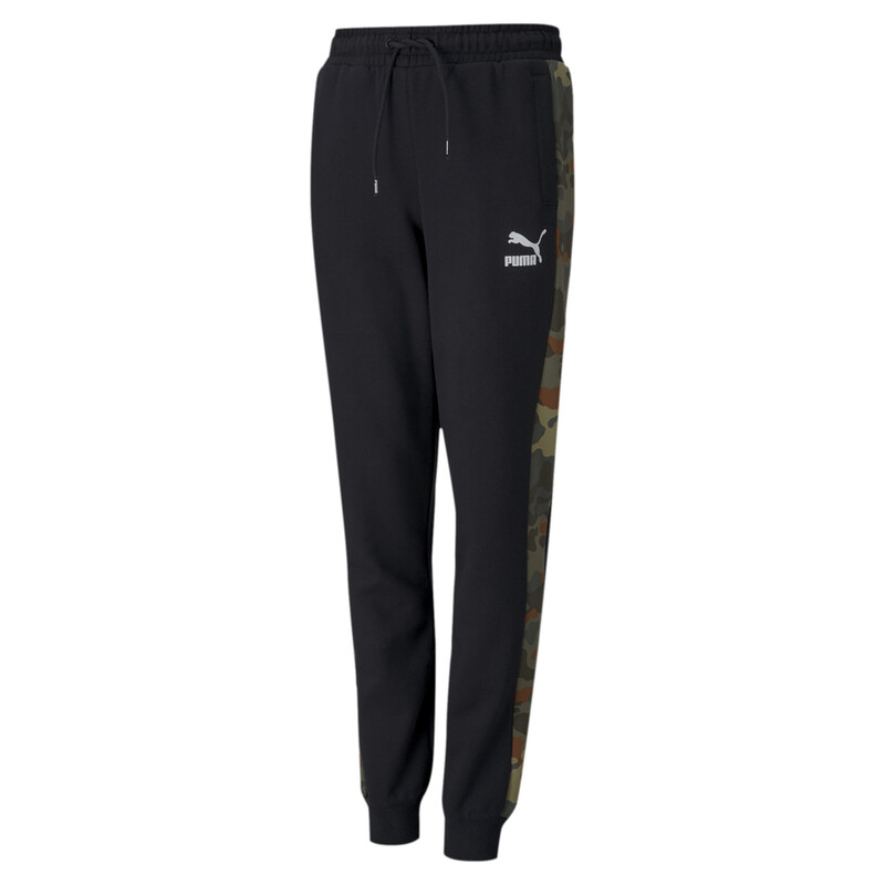 

PUMA Classics Graphic Kid's Sweatpants, Black/brown