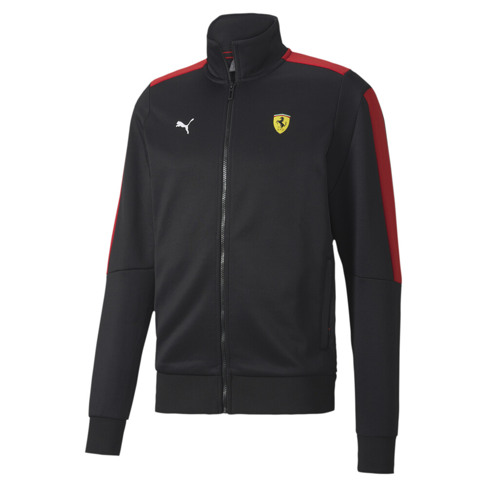Scuderia Ferrari Race T7 Men's Track Jacket | Black - PUMA