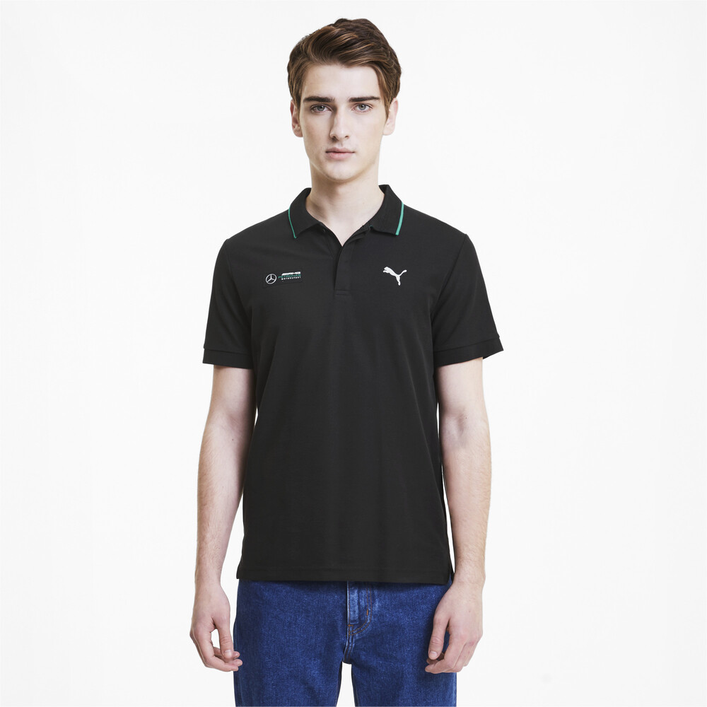 mercedes men s polo shirt black puma