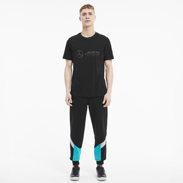 Mercedes Logo Men's Tee, Puma Black, large-ZAF