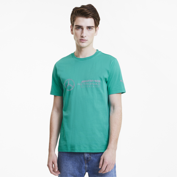 Mercedes Logo Men's Tee, Spectra Green, large-ZAF