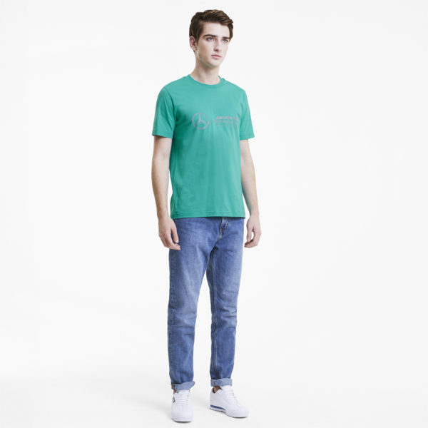 Mercedes Logo Men's Tee, Spectra Green, large-ZAF