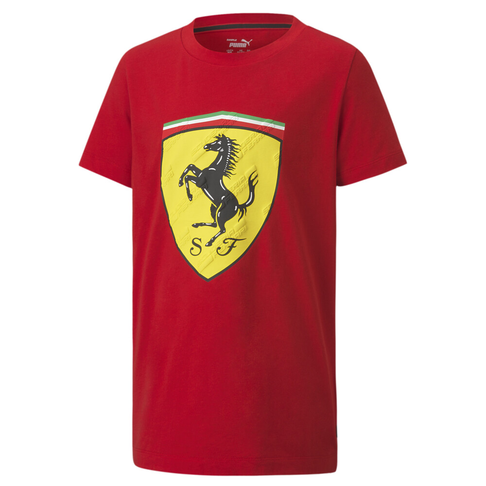 Scuderia Ferrari Race Big Shield Cocuk T Shirt Kirmizi Puma Puma Turkiye Resmi Alisveris Sitesi