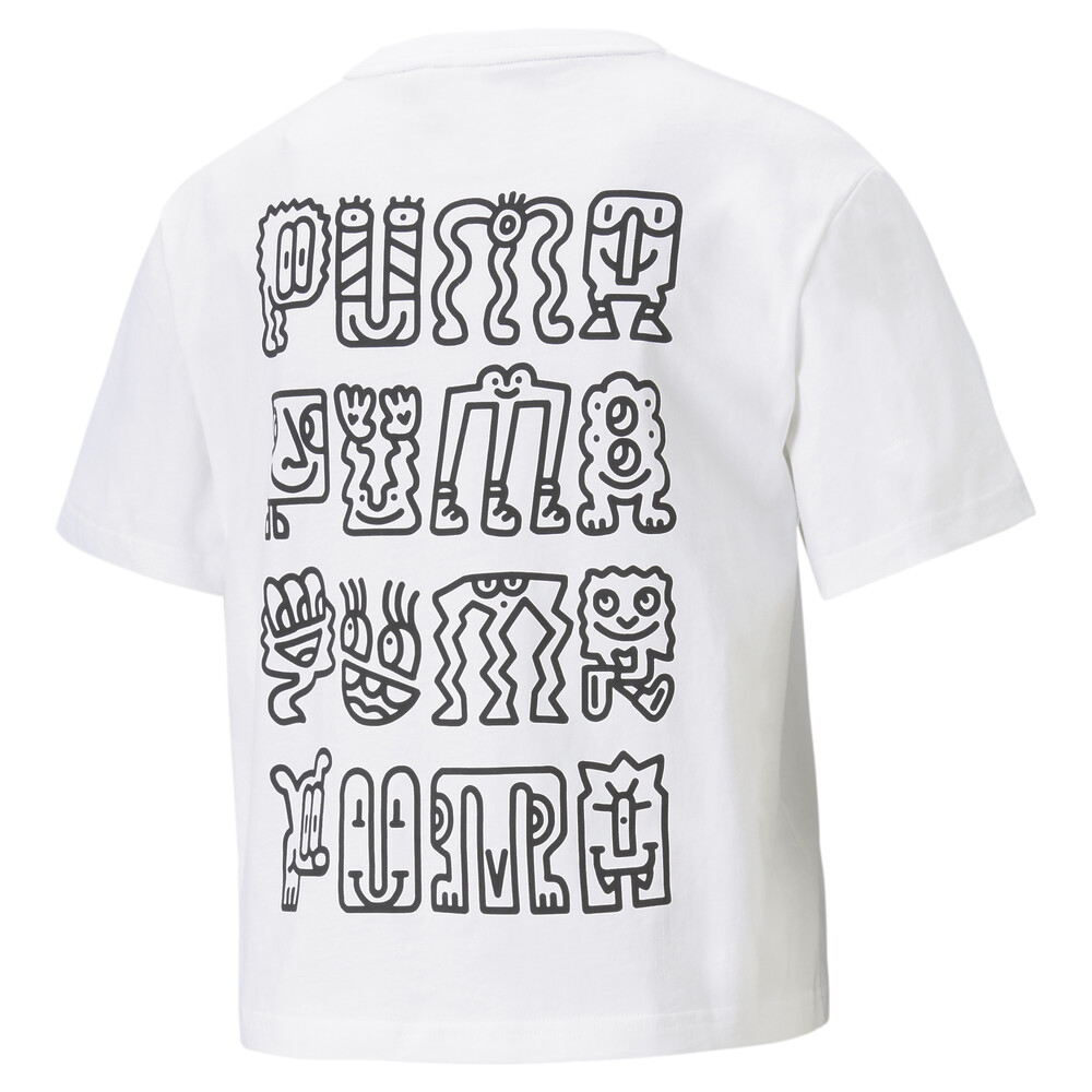 фото Футболка puma x mr doodle cropped tee