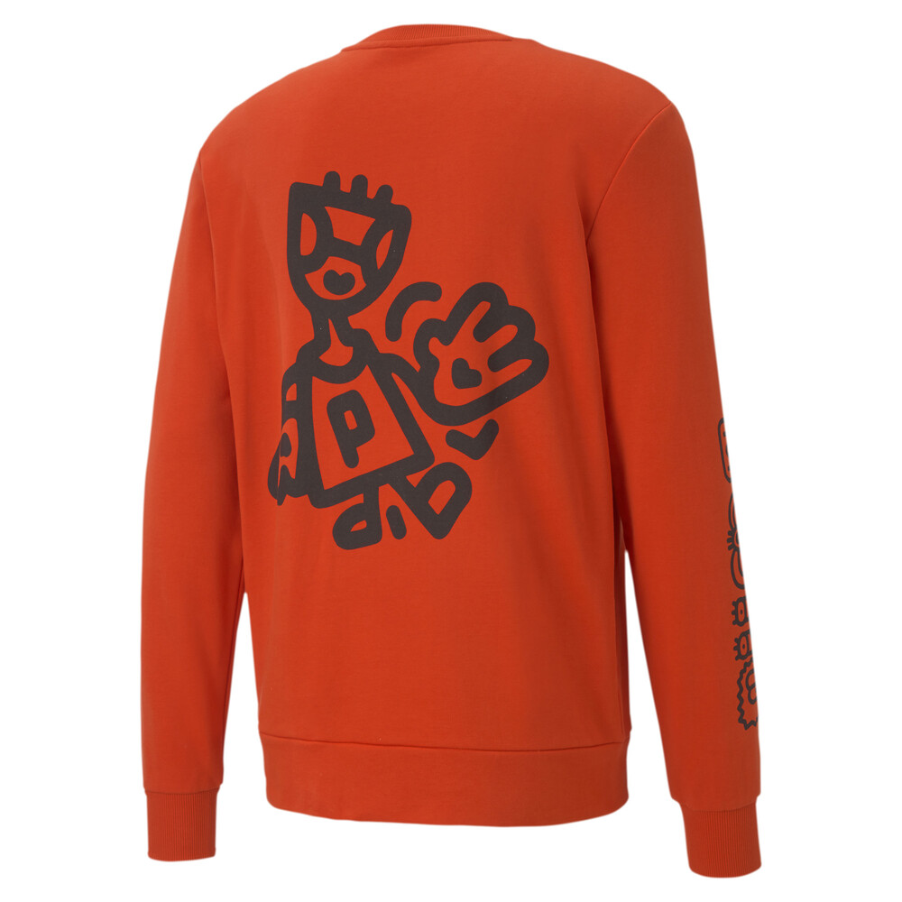 

PUMA - male - Толстовка PUMA x MR DOODLE Crew Neck Sweater – Poinciana –, Красный