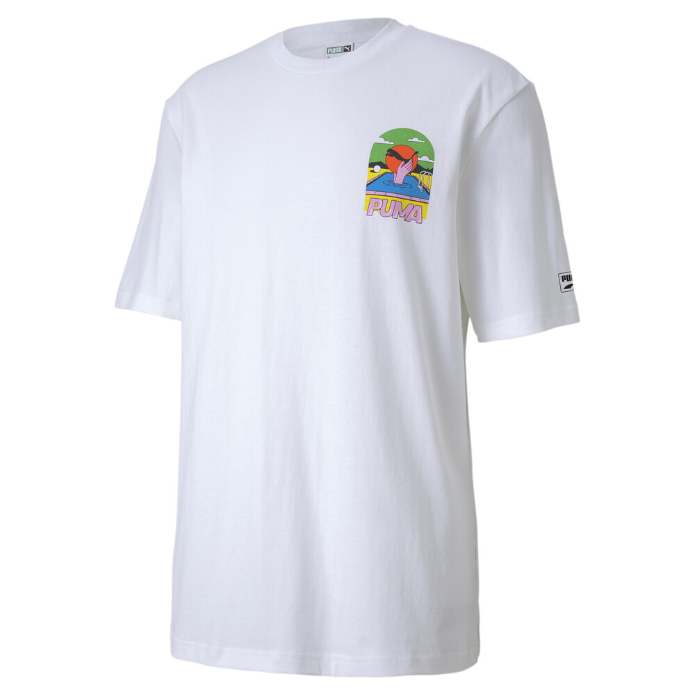 Downtown Baskili Erkek T Shirt Beyaz Puma Puma Turkiye Resmi Alisveris Sitesi