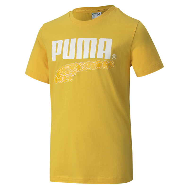 

PUMA Club Graphic Crew Kid's T-Shirt, Yellow