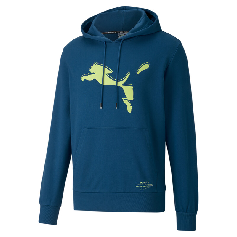 Men's PUMA Avenir Graphic Hoodie, Black/blue