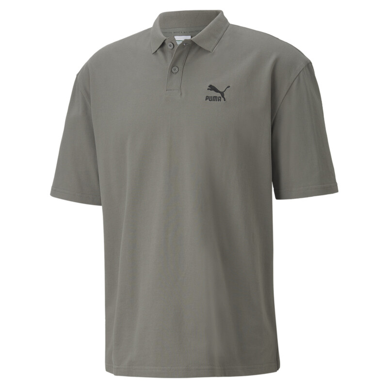 

Men's PUMA Classics Boxy Polo T-shirt, Gray