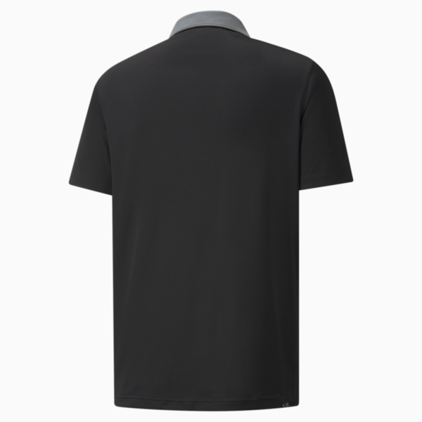 Gamer Men's Golf Polo Shirt, Puma Black-QUIET SHADE, large-ZAF